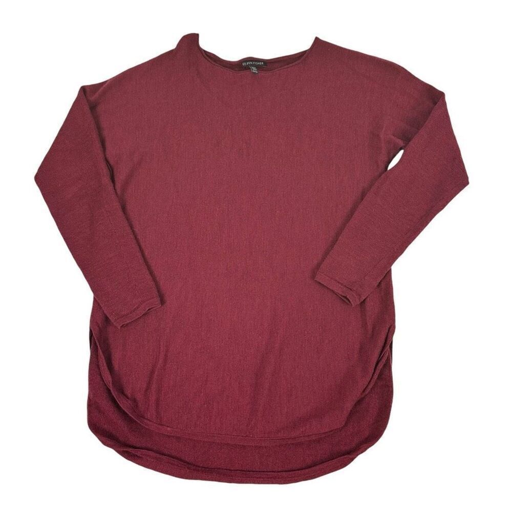 Eileen Fisher Merino Wool Sweater size XS Curved Hem